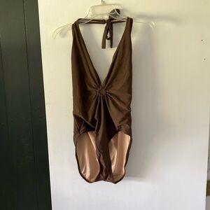 One piece bathing suit.